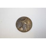 An 18th century bronze Naval commemorative medallion - Admiral Rodney - the Capture of St.