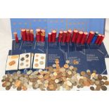 A large selection of various pre-decimal coinage including pennies, half pennies,