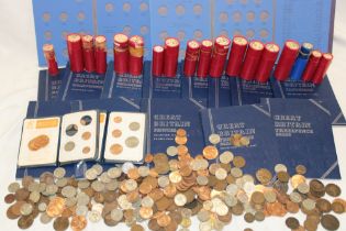 A large selection of various pre-decimal coinage including pennies, half pennies,