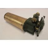 A brass and painted metal military monocular gun sight 7 x 50 by Ross of London
