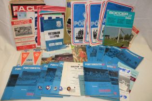 Various 1960's/70's football programmes and five various enamelled football badges including