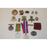 Various Military badges and railway badges including Canada Airborne badge, Royal Army Pay Corps, G.