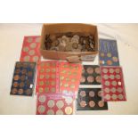 Various pre-decimal GB coinage including pennies, halfpennies, 1967 brass threepence set,