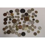 A selection of GB, Colonial and World coins including silver examples etc.