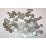 A selection of over 130 pre-1947 silver 6d coins