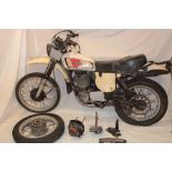 A 1977 Yamaha XT500 trials motorcycle,