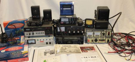 A selection of Radio enthusiasts equipment including Watson W-30AM regulated power supply;