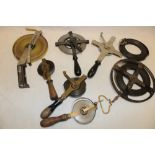 Seven various Mine Surveyor's steel measuring tapes (ex Camborne School of Mines)