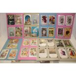 Five albums containing various greetings cards, First War greetings, childrens,