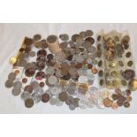 A selection of various pre-decimal coins, commemorative crowns and others,