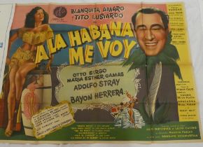 Twelve Foreign one-sheet cinema posters including Romance in Venice 1962; Off To Havana 1951;