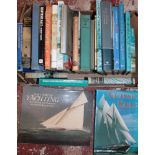 Various sailing and yachting related volumes including a History of Yachting in Pictures;