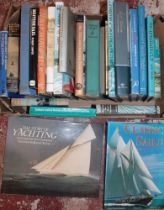 Various sailing and yachting related volumes including a History of Yachting in Pictures;