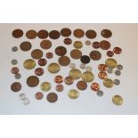 Various Australian pennies and coinage and a selection of South African coins
