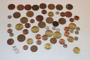 Various Australian pennies and coinage and a selection of South African coins