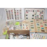 Various albums and folders of mixed World stamps together with stamps on/off paper etc.