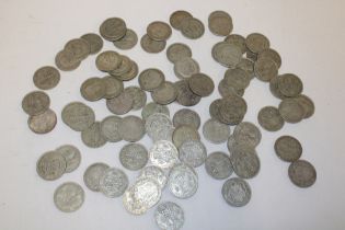 Eight pre-1947 silver half crowns