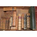 Various leather bound and decoratively bound volumes