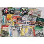 Various motorcycle racing related volumes and magazines including The Official TT Review 2007;