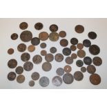 A selection of miscellaneous GB and World copper coinage,