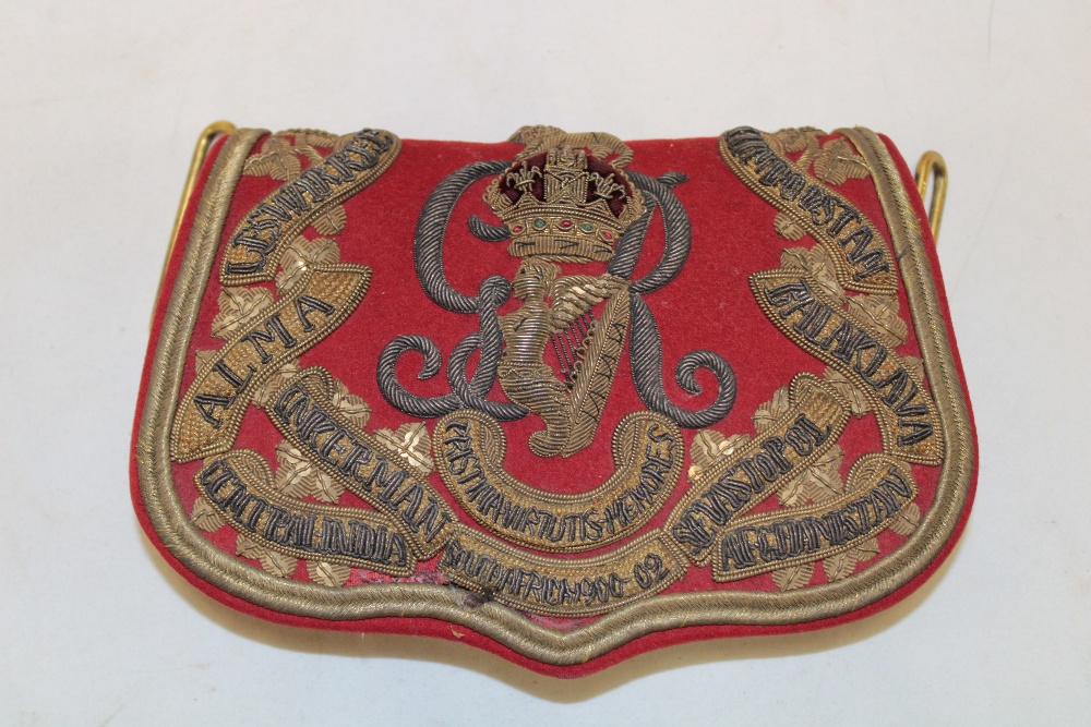 A George V Officer's full dress bullion pouch of the 8th Royal Irish Hussars with 9 battle honours
