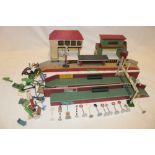 A selection of 00 gauge railway accessories including Wardie overhead signal box,