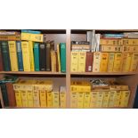 A large selection of various cricket related volumes including Wisden's Cricketer's Almanacs 1951
