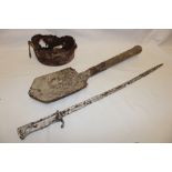 Three First War German relics found on the Somme battlefield including German entrenching shovel,
