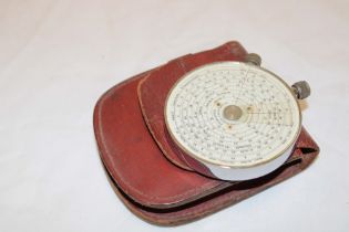 A Fowler's long scale calculator in fitted wallet
