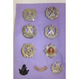 A selection of mainly Scottish Military cap badges including Liverpool Scottish,