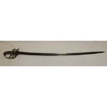 A Victorian Infantry Officer's sword with etched steel blade by Buckmaster of New Burlington Street,