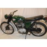 A 1967 BSA B40 350cc motorcycle, ex-War Department and first registered in 1969,