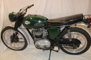 A 1967 BSA B40 350cc motorcycle, ex-War Department and first registered in 1969,