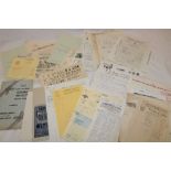 A selection of various Launceston related paperwork and receipts including Folley's Teas of