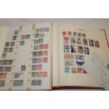 An album and stock book containing a selection of French stamps