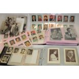 Four box albums containing a large collection of film star trade cards including A and B C Chewing