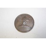 A 19th century Naval bronze commemorative medallion - Lord Nelson "Foudroyant" flag ship launched