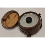 A Mine Surveyor's barometer by Paulin in leather case (ex Camborne School of Mines)