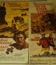 Three US three-sheet cinema posters - westerns including The War Wagon (John Wayne/Kirk Douglas)