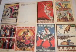 An album of approximately 40 various Russian Revolution poster prints "Plakate der Russischen