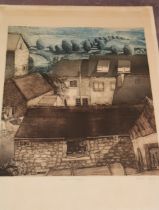 Two limited-edition French coloured etchings "French Farmhouse/Rientout l'Anergue",