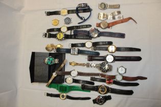 A large selection of various gent's wristwatches in varying conditions