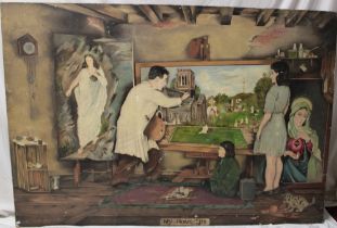 F** Weston - oil on canvas "My Home Life", signed and dated 1955,