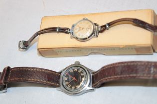 A ladies wrist watch by Yeoman in original box and a vintage wrist watch by Hermes (2)