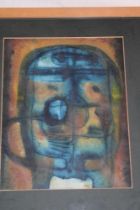 C** Gilvan-Cartwright - watercolour Abstract mask, labelled to verso,