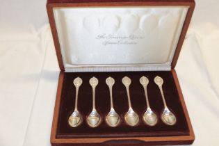 A set of six silver "Sovereign Queens" spoon set,