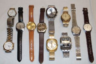 A selection of various gent's wristwatches including Seiko, Pontiac, Waltham, Avalon and others etc.