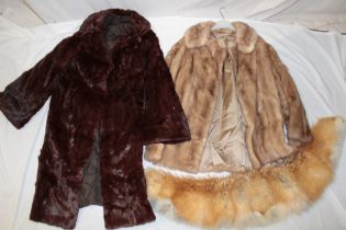 A ladies good quality fur coat,