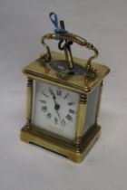 A good quality small carriage clock by W.