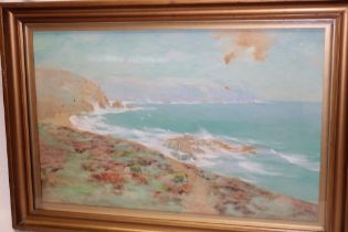 Baragwanath King - watercolour Cornish coastal scene, signed,